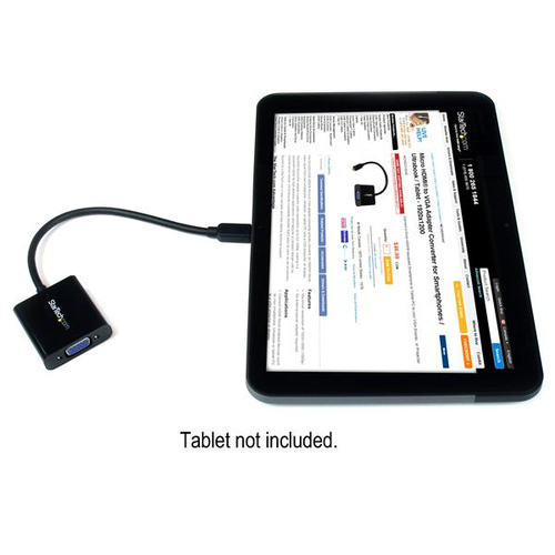 StarTech.com Adaptador Conversor Micro HDMI a VGA para Smartphones / Ultrabooks / Tabletas - 1920x1080