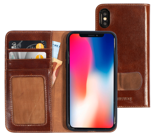 Mobiparts Excellent Wallet Case 2.0 Apple iPhone X, iPhone XS Oaked Cognac