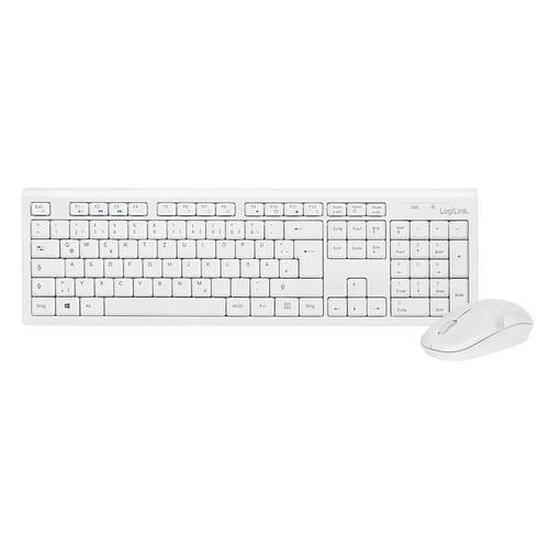 LogiLink Combo Set Autolink Tastatur og mus-sæt Trådløs