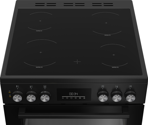Beko AeroPerfect™ FTC6731K 60cm Wide Single Oven Electric Cooker with Ceramic Hob - Black - A Rated, Black - image 4