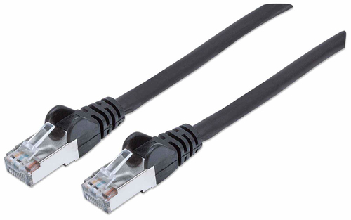 Intellinet 740685 сетевой кабель Черный 1 m Cat7 S/FTP (S-STP) Круглый