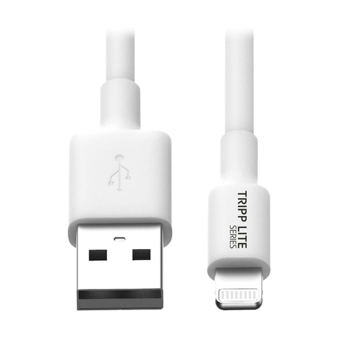 CABLE USB DE SINC/CARGA C  CONECTOR LIGHTNING BLANCO 305M - M100-010-WH