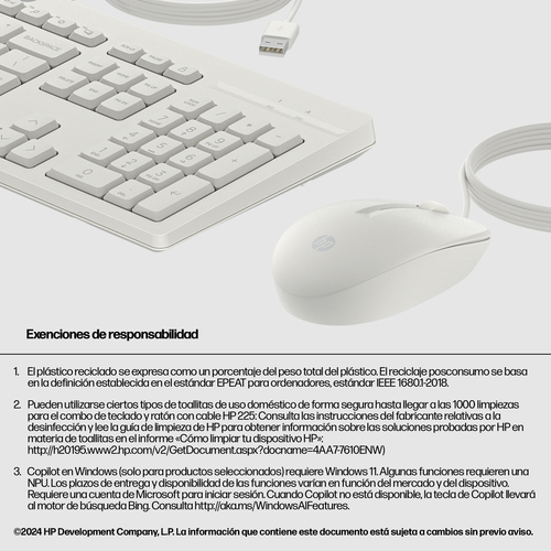Kit de teclado y mouse HP 286J4AA