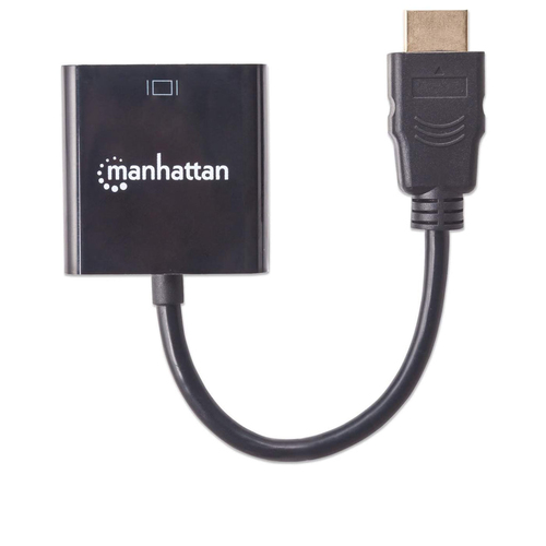 Manhattan Cable convertidor HDMI a VGA, 1080p, 30 cm, macho a hembra, entrada de alimentación Micro-USB (si se requiere), negro, garantía 3 años, equivalente a HD2VGAE2 imagen 4