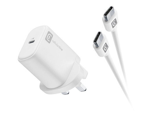 Cellularline 20W wall charger kit UK plug