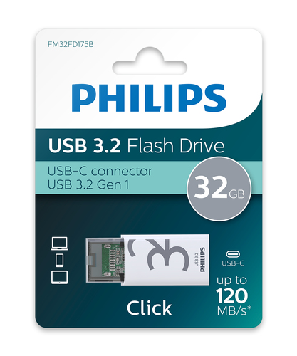 Philips USB 3.2 32GB Click Series Gen 1 USB-C, afbeelding 5