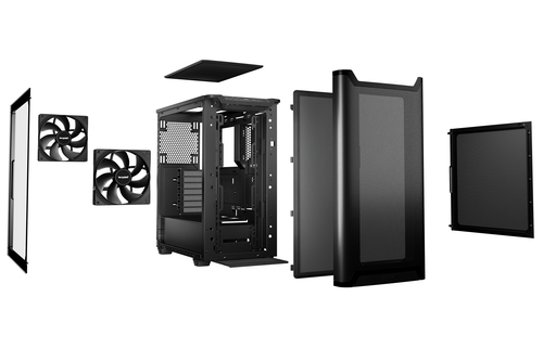 BeQuiet BGW74 Pure Base 501 Black Midi Tower PC Case Airflow Windo... - image 4
