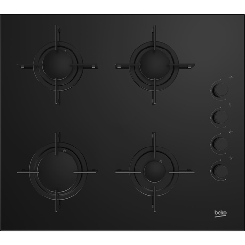 Beko HILG 64120 S pliidiraud Must Sisseehitatud Gaas 4 tsoon(id)