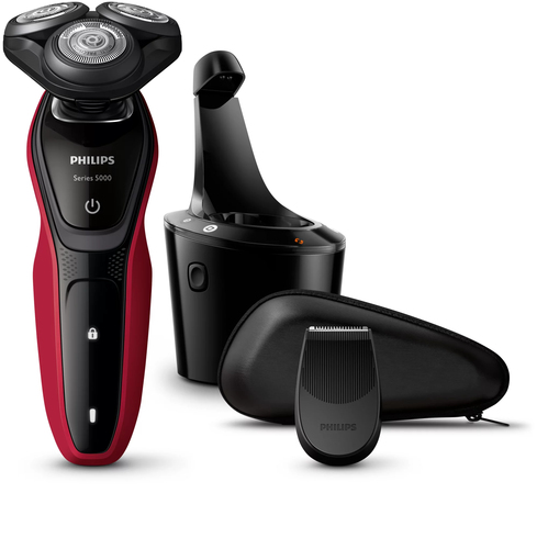 Philips SHAVER Series 5000 S5140/26R1 men's shaver Rotation shaver Trimmer Chocolate, Red