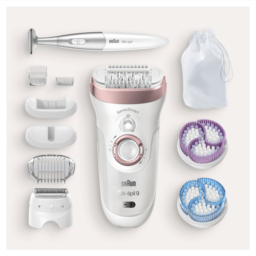 Braun Silk-épil 9 81711477 epilator 40 tweezers Rose gold, White – image 8