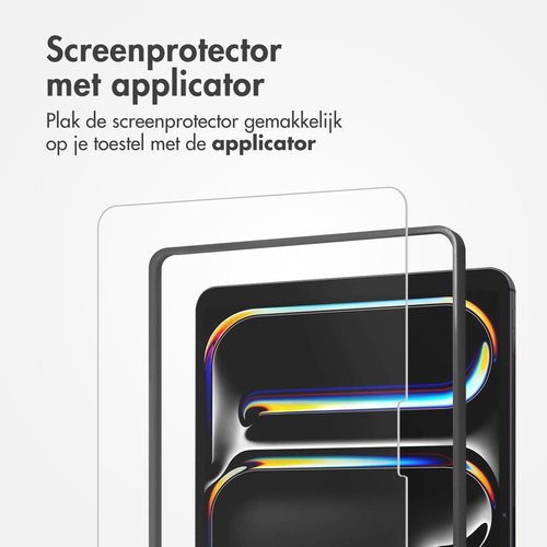 Accezz Glass screenprotector + Applicator iPad Pro 13 (2024) M4, afbeelding 2