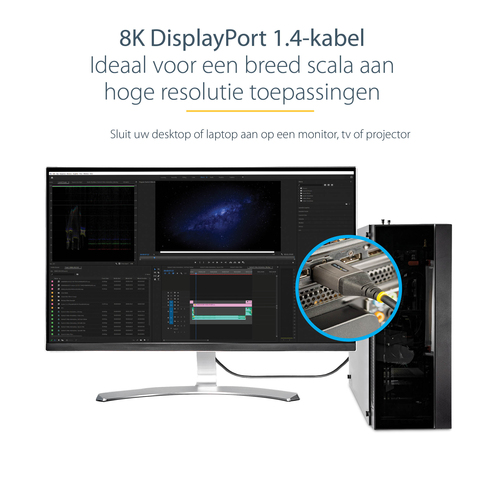 StarTech.com 4m VESA Gecertificeerde DisplayPort 1.4 Kabel - 8K 60Hz HDR10, afbeelding 10