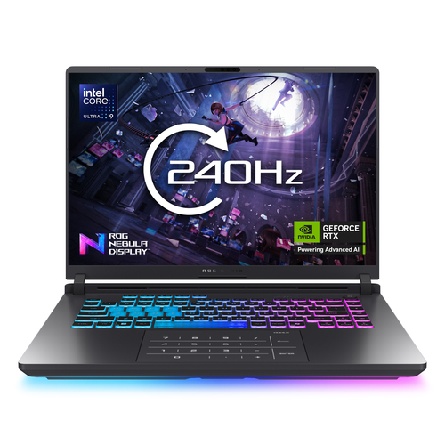 ASUS ROG Strix G16 G615LM-S5062W Intel Core Ultra 9 275HX Ноутбук 40,6 cm (16") WQXGA 32 GB DDR5-SDRAM 1 TB Твердотельный накопитель (SSD) NVIDIA GeForce RTX 5060 Wi-Fi 7 (802.11be) Windows 11 Home Черный, Серый