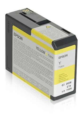 Epson T5804 Yellow Ink Cartridge 80ml - C13T580400