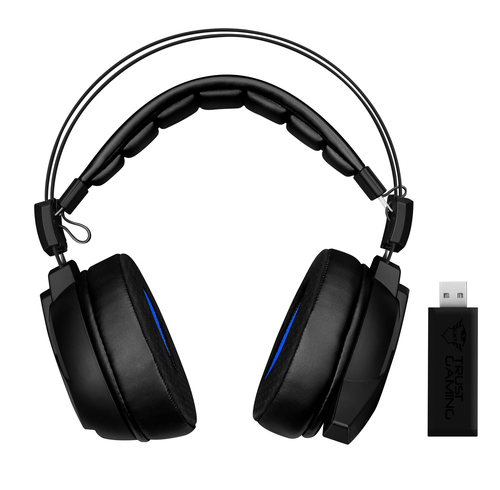 Trust 23366 headphones/headset Wired & Wireless Head-band Gaming Black, Blue – image 2