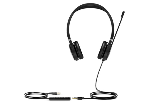 Yealink UH36D Headset Wired Head-band Office/Call center USB Type-A Black, Silver