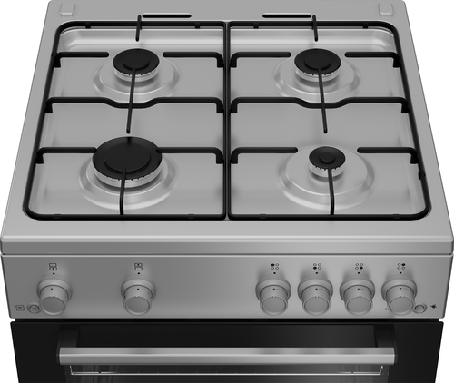 Beko FTG6201S 60cm wide Single Oven Gas Cooker - Silver - A+ Rated, Silver - image 4