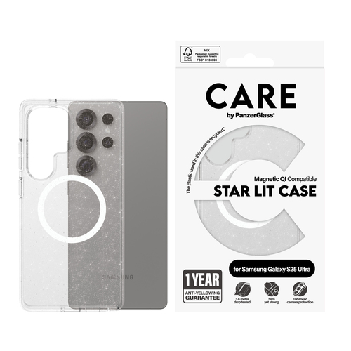 PanzerGlass CARE™ by PanzerGlass® Star Lit Case w. White Qi Compatible Samsung Galaxy S25 Ultra – image 2