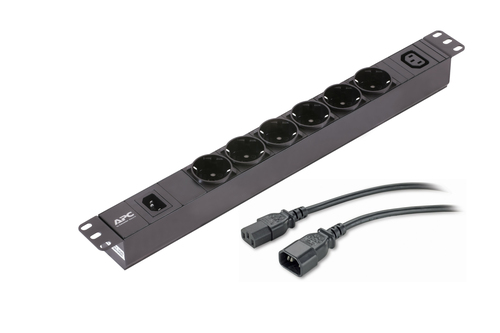 APC EPDU1010B-SCH блок распределения питания 7 розетка(и) 1U Черный