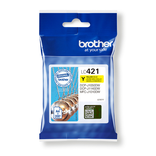 Brother LC421Y Inkjet Cartridge Yellow LC421Y - image 1