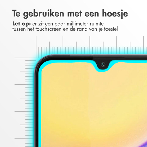 Accezz Gehard Glas Screenprotector 2-pack Samsung Galaxy A15 (5G/4G), afbeelding 3