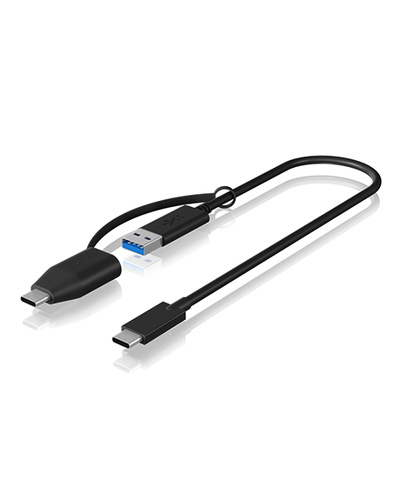 ICY BOX IB-CB033 USB кабель USB 3.2 Gen 2 (3.1 Gen 2) 0,35 m USB C USB A 10 Gbit/s Черный
