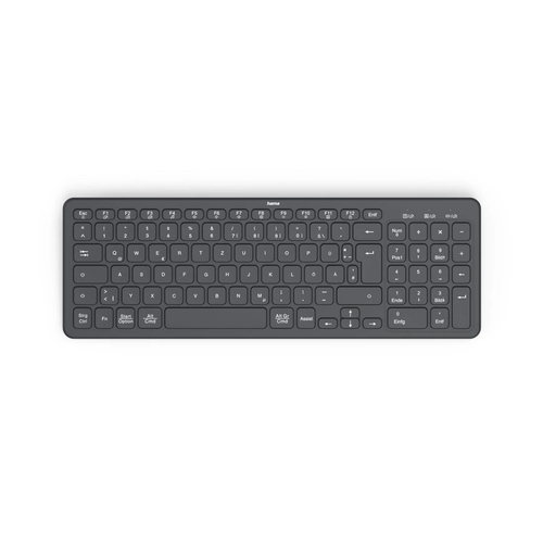 Hama WK-300 клавиатура Дом/офис РЧ беспроводной + Bluetooth QWERTZ Немецкий Черный