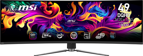 Msi Mpg 491CQP QD-OLED 49" Curved QD-OLED Dual Quad HD 144Hz 0.03ms Height Adjustable Gaming Monitor - image 3