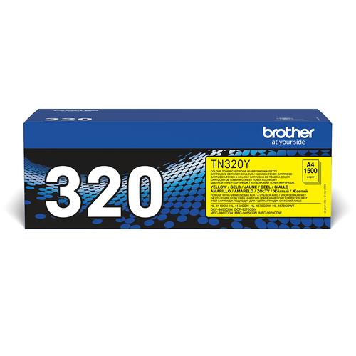 Original Brother TN320Y Yellow Toner Cartridge - image 1