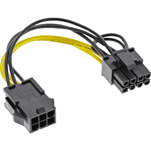 Product image: InLine Internal Power Adapter 6 Pin / 8 Pin f. PCIe PCI-Express graphics cards