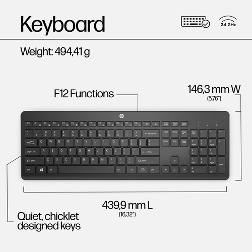 HP 230 Wireless Mouse and Keyboard Combo White – image 6