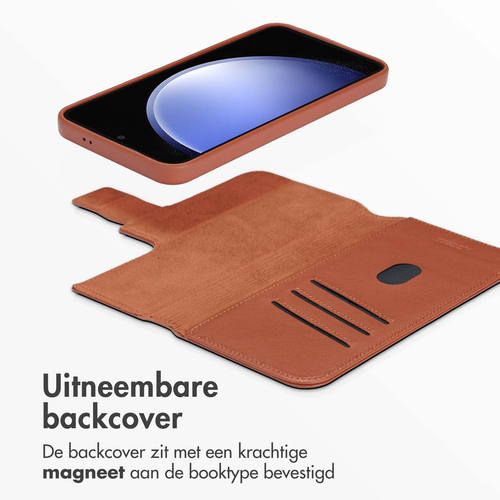 Accezz Leather Bookcase 2-in-1 met MagSafe Samsung Galaxy S23 FE - Sienna Brown, afbeelding 6