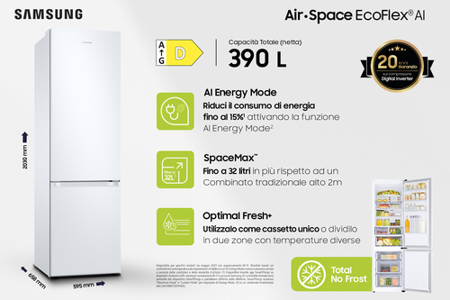 Samsung RB38C605DWW Freestanding White – image 3