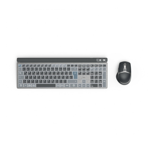 Hama WKM-750 клавиатура Мышь входит в комплектацию Дом/офис Bluetooth QWERTZ Немецкий Антрацит, Черный, Синий