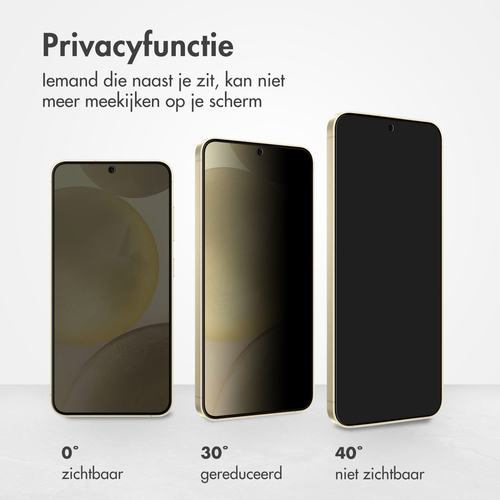 Accezz Gehard Glas Privacy Screenprotector Samsung Galaxy S25 Plus, afbeelding 3