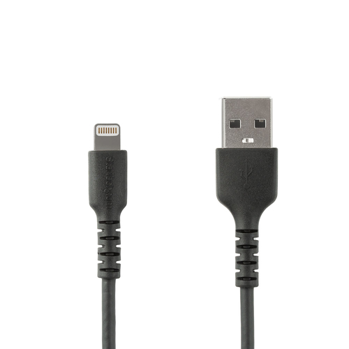 CABLE DE 2M USB A LIGHTNING  CERTIFICADO MFI APPLE NEGRO - RUSBLTMM2MB