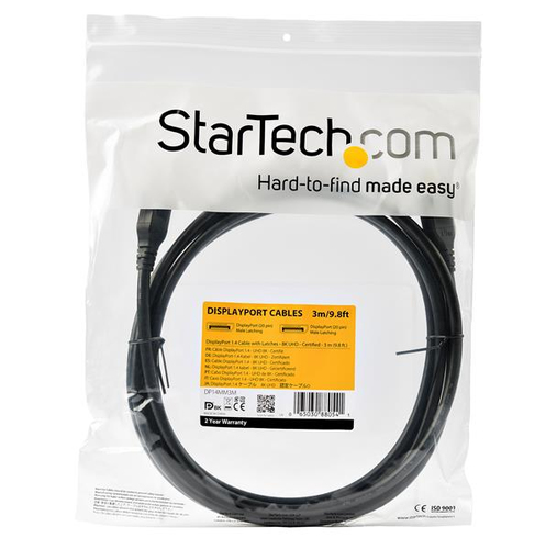 StarTech.com 3m 9.8ft DisplayPort 1.4 Cable - VESA Certified, afbeelding 4