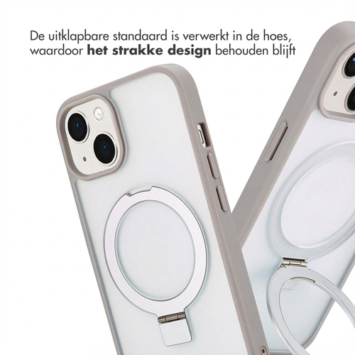 Accezz Ring Stand Backcover met MagSafe iPhone 13 - Grey, afbeelding 5