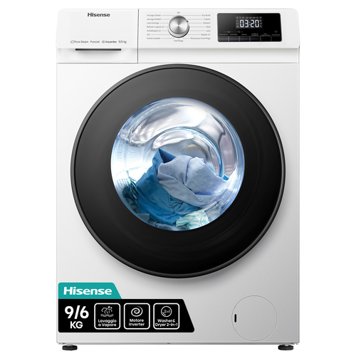 Hisense WDQA9014EVJMW washer dryer Freestanding Front-load White – image 1