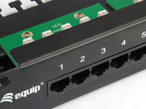 Equip Patchpanel 25x Cat3 19" 1U Dual-IDC-komp. zwart, afbeelding 4