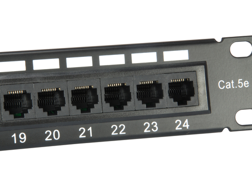 Equip Patchpanel 24x RJ45 Cat5e 19" 1HE zwart, afbeelding 2