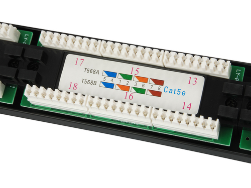 Equip Patchpanel 24x RJ45 Cat5e 19" 1HE zwart, afbeelding 5