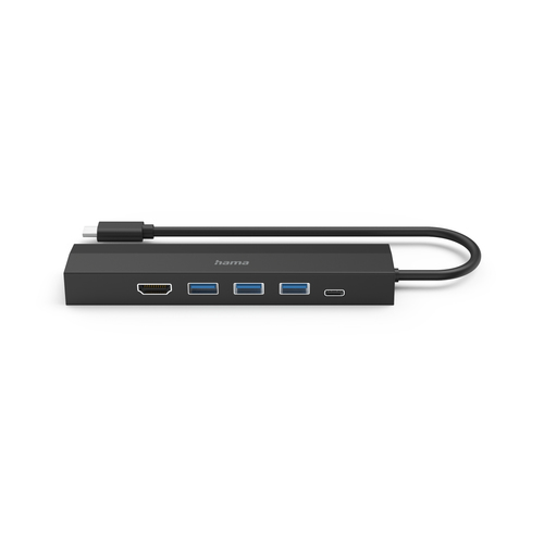 Hama USB-C Hub Multiport 6 Ports 3 x USB-A USB-C HDMI LAN/Ethernet USB Hub Zwart, afbeelding 4