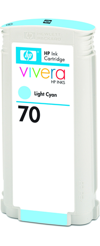 HP Inc. Tusz nr 70 Jasny Błękitny 130ml C9390A