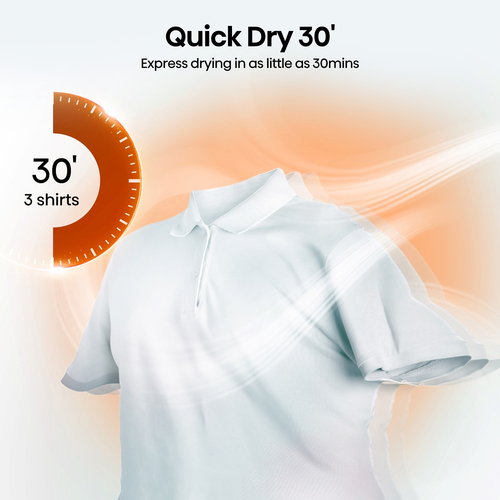 Hisense 9 kg heat pump dryer with AutoDry for precise drying, a quick Refresh program for lightly worn clothes and an AllergyCare cycle for cleaner results. Eas – image 8