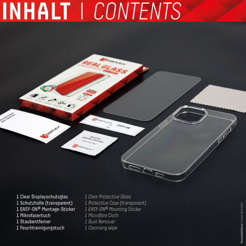 Displex Real Glass. Screen protector type: Clear screen protector, Brand compatibility: Apple, Compatibility: iPhone XR, P