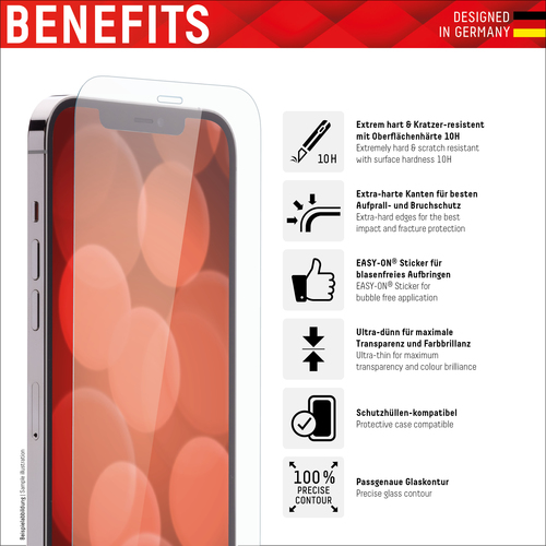 Displex Real Glass. Screen protector type: Clear screen protector, Brand compatibility: Apple, Compatibility: iPhone XR, P