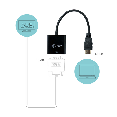 i-tec HDMI naar VGA 1080p / 60 Hz adapter, afbeelding 3