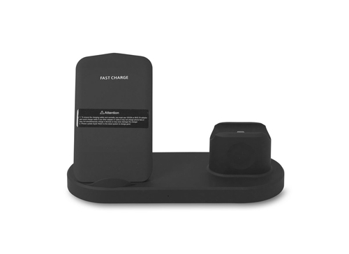eSTUFF ES638006 зарядное устройство для мобильных устройств Гарнитура Черный Постоянный ток Беспроводная зарядка Для помещений