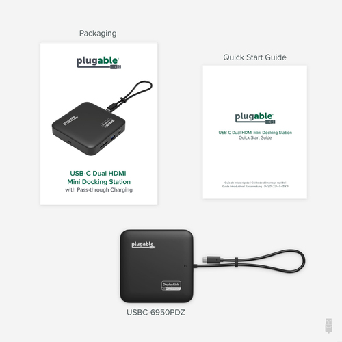 Plugable Technologies 7-in-1 USB C Docking Station Dual Monitor - Dual HDMI Dock is Compatible with Mac and Windows, USB4, Thunderbolt or USB-C – image 7